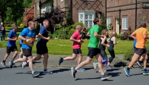 Runners taking part in the Port Sunlight Road Race